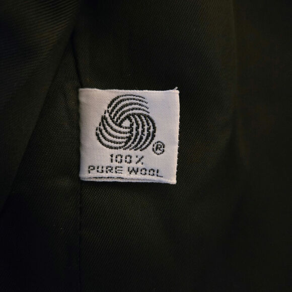 Vintage Christian Dior 80s Wool Blazer 6 Black White Dot Cropped Double Breasted - Picture 13 of 14